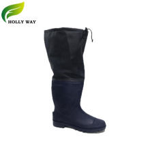 Black outsole knee rubber boots for fishing